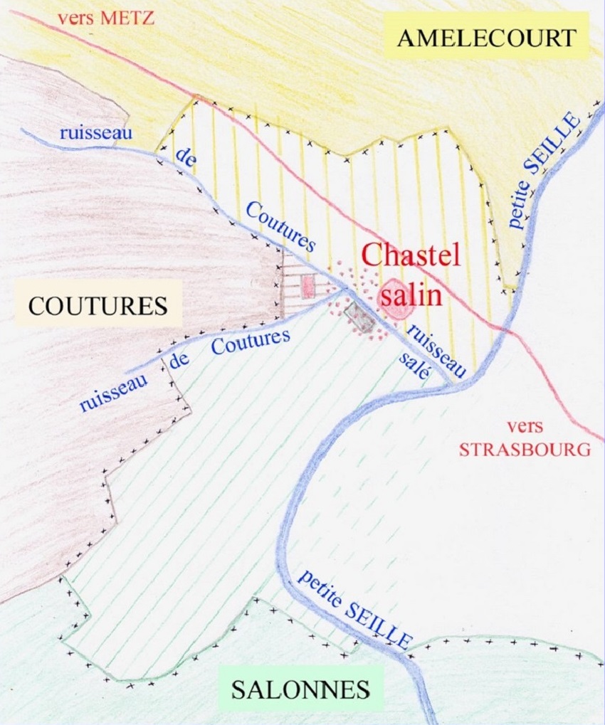 carte bourg Châtea-Salins