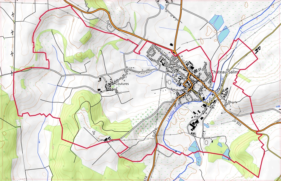 carte topographique Château-Salins